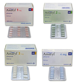 Amaryl 1mg 2mg 3mg 4mg Tablets