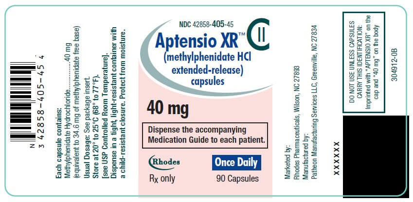 Aptensio XR 40mg