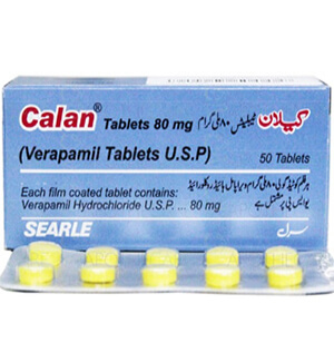 Calan Verapamil 80mg Tablets