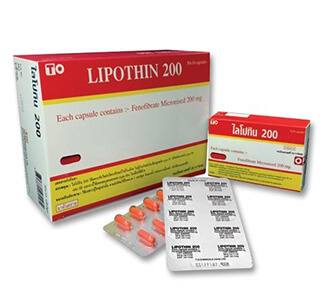 Lipothin Fenofibrate 200mg Tablets