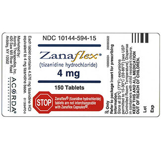 Zanaflex Tizanidine 4mg Tablets